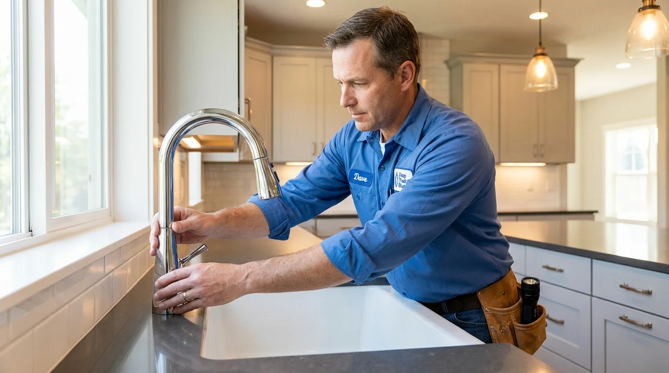Kitchen faucet installation by Johns Plumbing LLC in Mount Gilead
